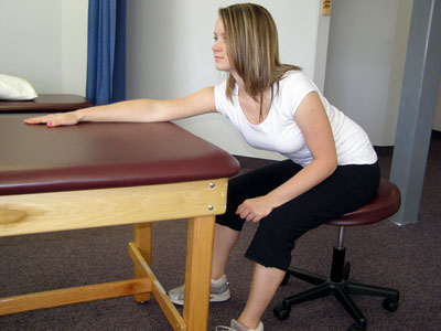 Shoulder Stretch Using Table