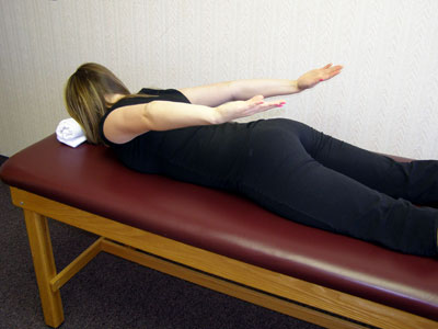 Prone Arm lifts (The "I" Exercise)